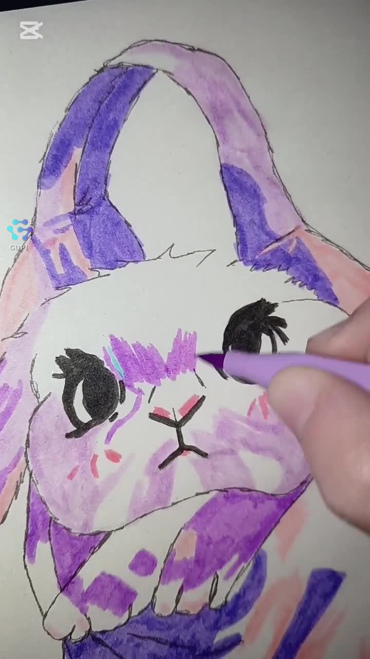 Easter drawing with bunny 🐰🐇😍