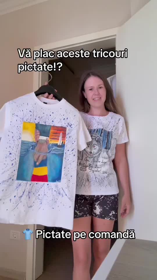 vă plac tricourile mele pictate? tu le ai purta?