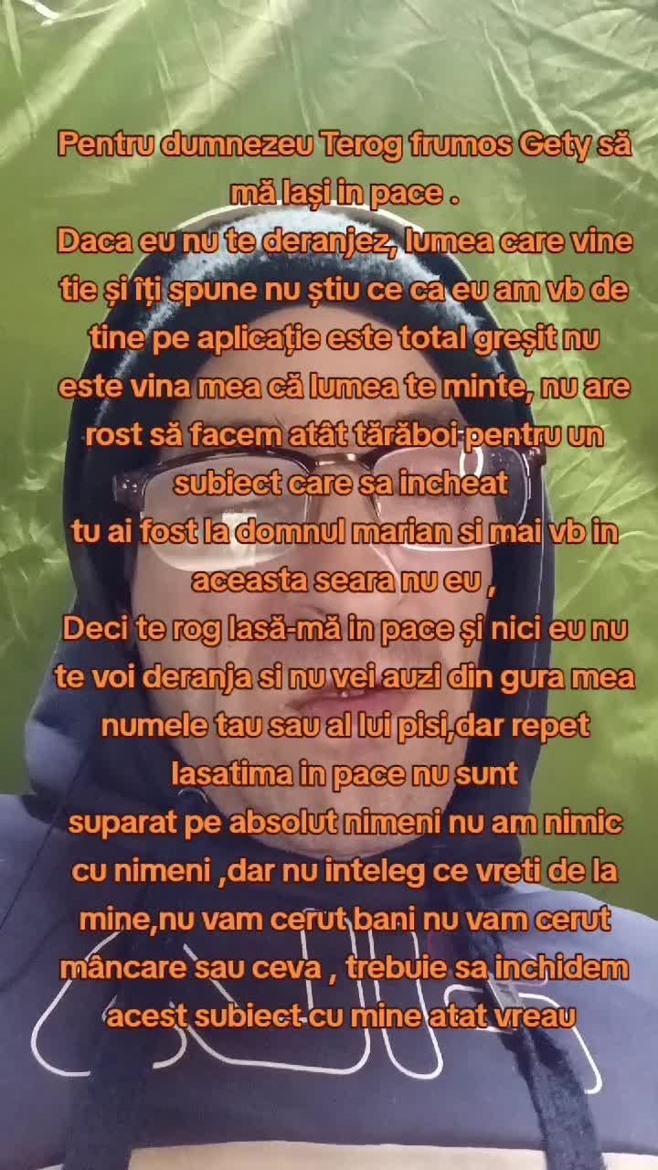 Te rog să mă lași în pace atât nu vreau altceva