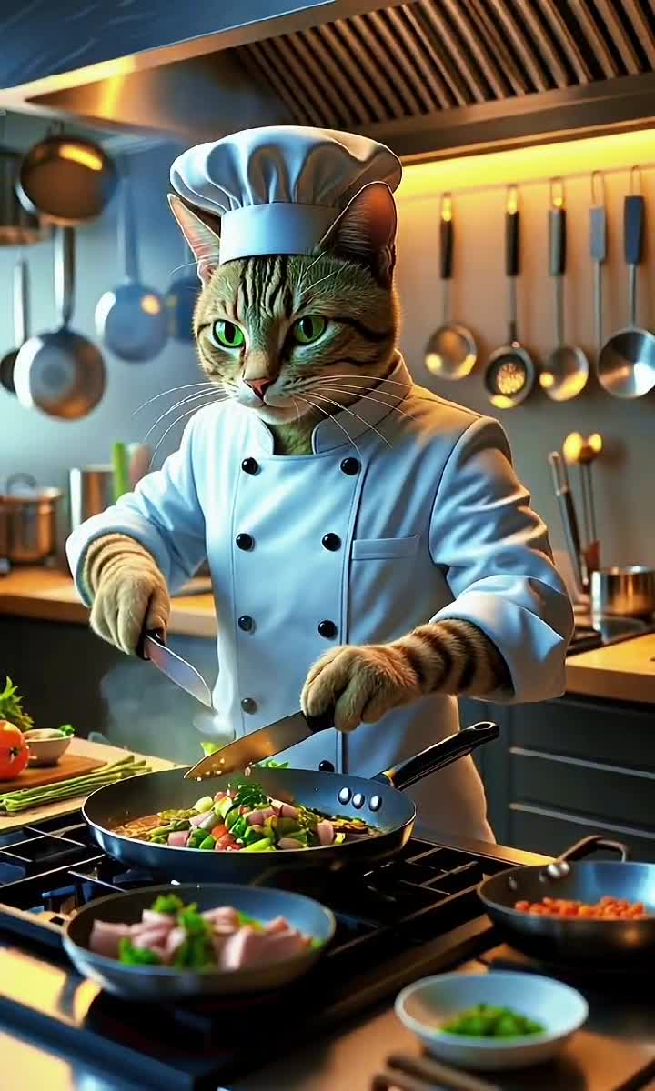 MasterChef Meow: The Feline Chef Cooking Up Purrfection! 🐱👨‍🍳🔥