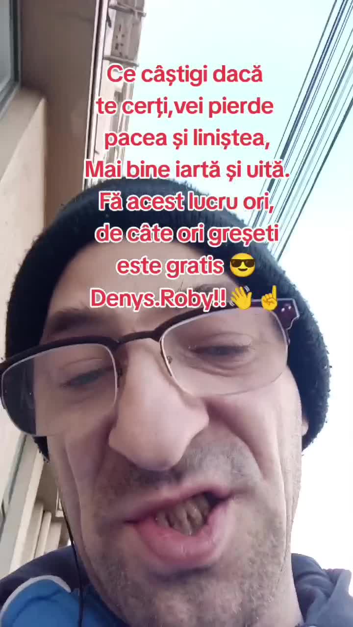 Ce câștigi dacă te cerți,vei pierde liniștea pacea,etc mai bine iartă și uită, fă asta cu tine ori de câte ori greșești.Om Al Străzii (Denys.Roby)!!☝️👋
