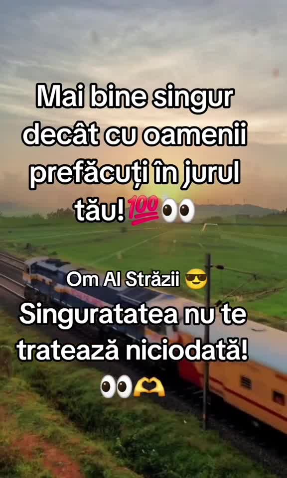 Singurătate este grea,dar decât vi oameni,rai la suflet mai bine in singurătate!!Om Al Străzii (Denys.Roby)😎