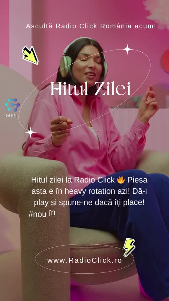 🎶 Hitul Zilei este aici! 🎶
​Vrei să simți energia muzicii bune? Nu rata hitul zilei pe Radio Click România! 🎧 Dă volumul mai tare și bucură-te