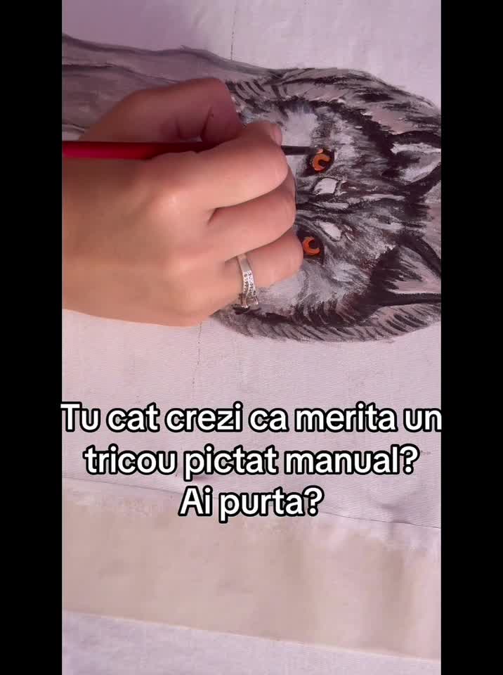 cum pictez manual un tricou ! picturile sunt realizate pe comandă, detalii în privat, Leo Art