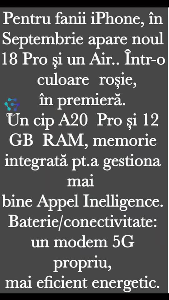 pentru fanii iPhone # din Septembrie apare noul 18 Pro & Air