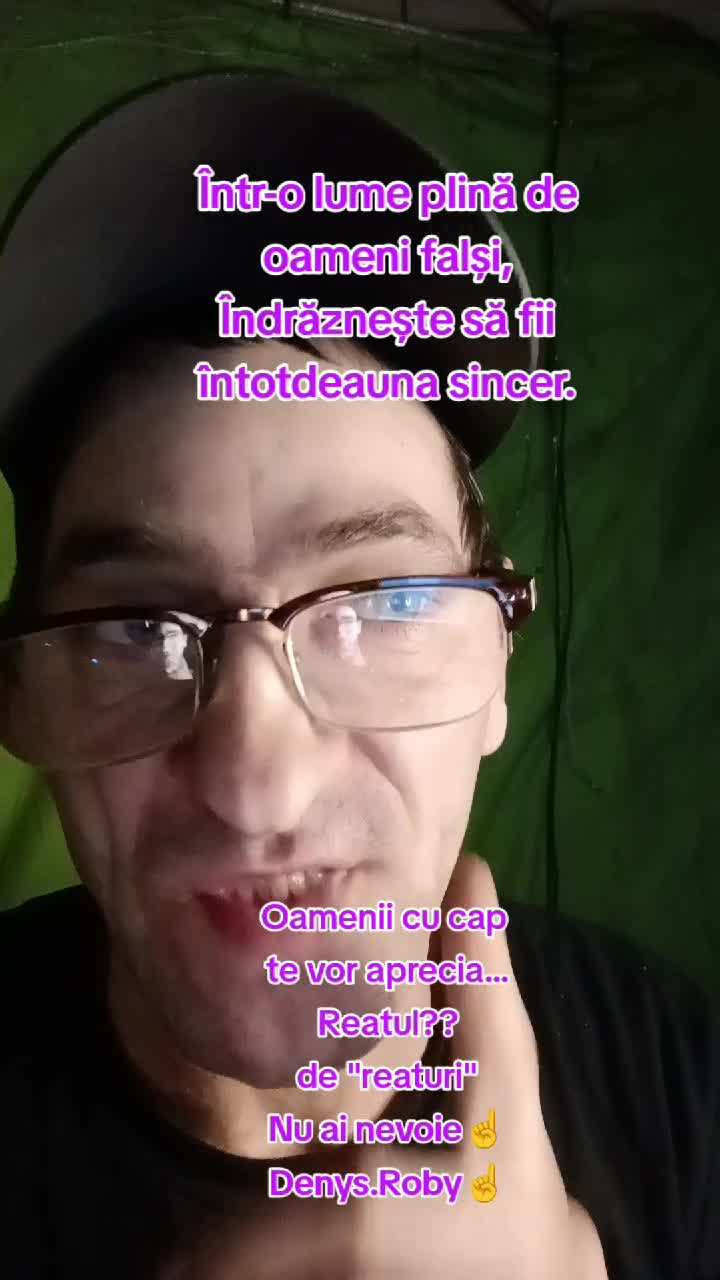într o lume plină de oameni falși îndrăznește să fii întotdeauna sincer oamenii cu cap te vor aprecia restul? de resturi nu ai nevoie! Om Al Străzii ☝️