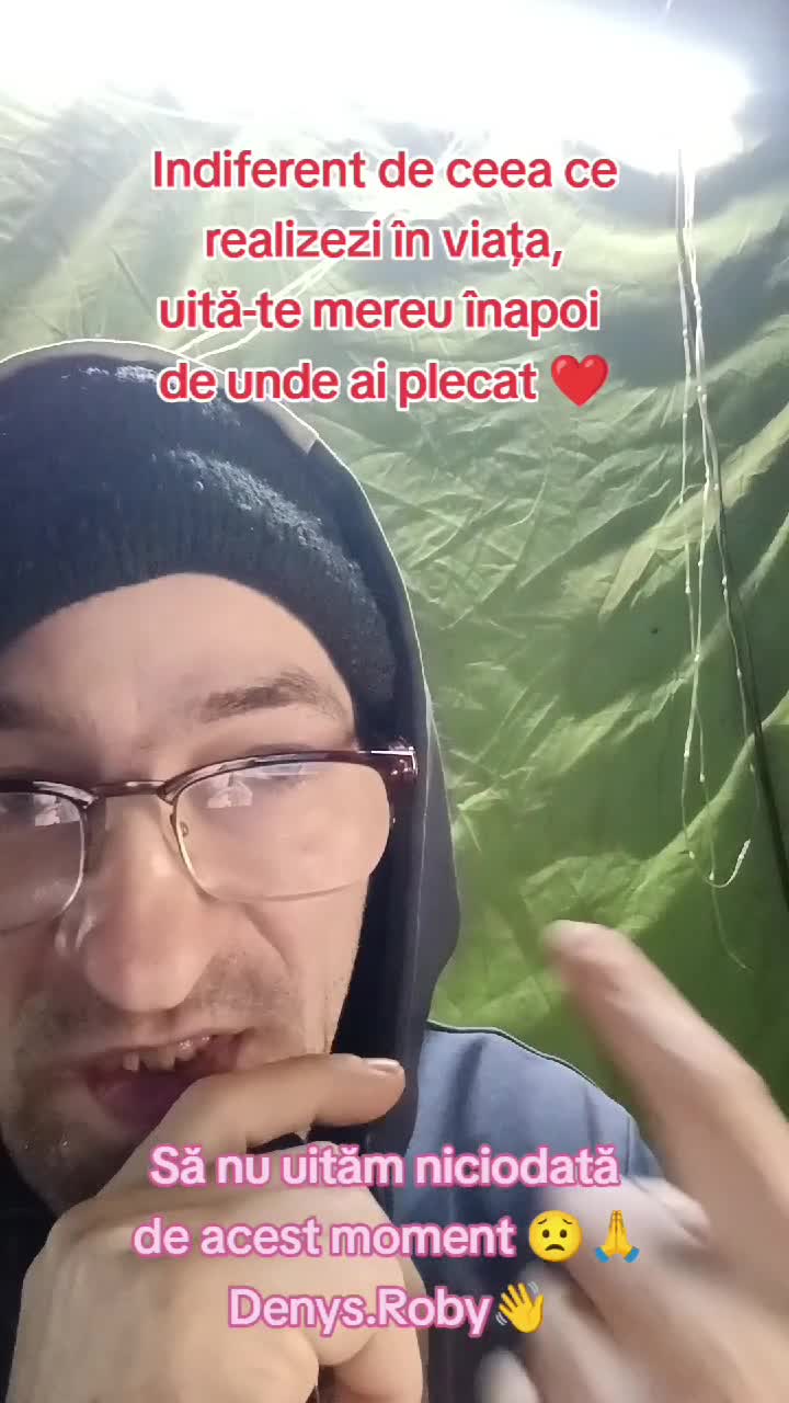 Niciodată să nu uităm de unde plecăm!!.....indiferent ce vei realiza în viața Om Al Străzii (Denys.Roby)😟🙏