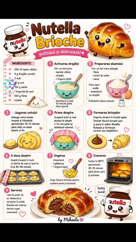 Brioche cu Nutella