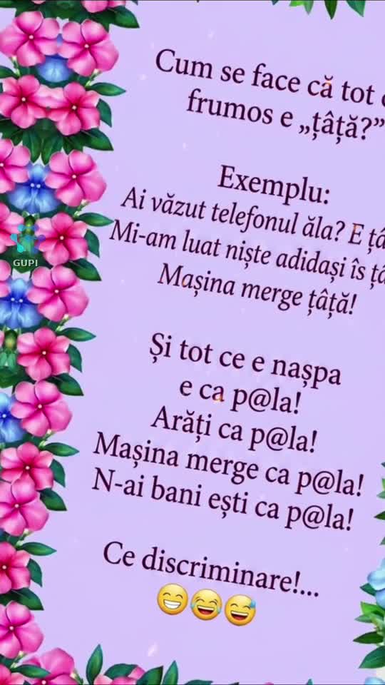 ce discriminare!...😁😂😁