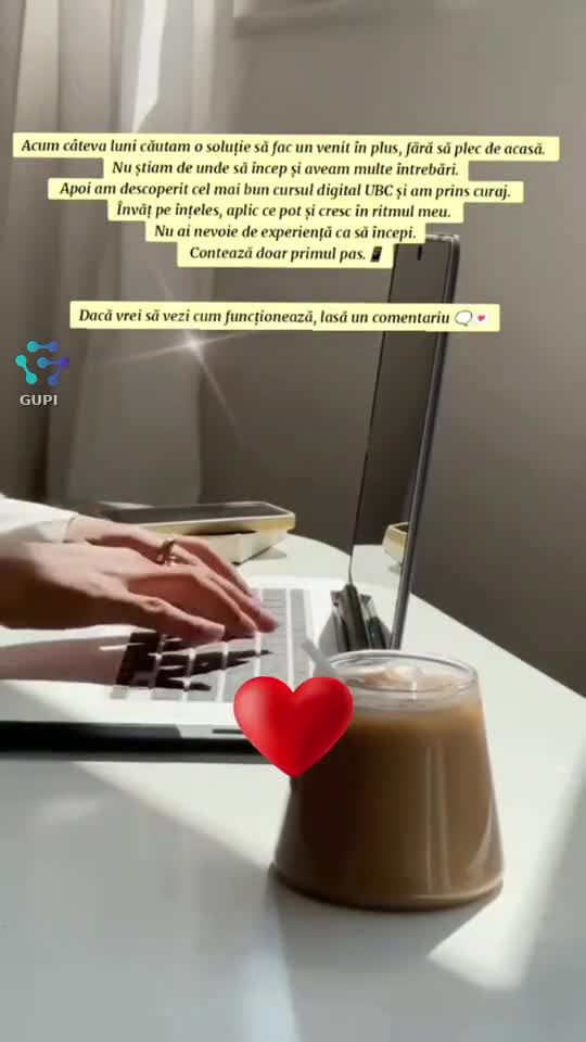 Am descoperit că secretul nu e să muncești mai mult, ci mai inteligent. Cu cursul UBC, am învățat să îmi construiesc o prezență online care lucrează 