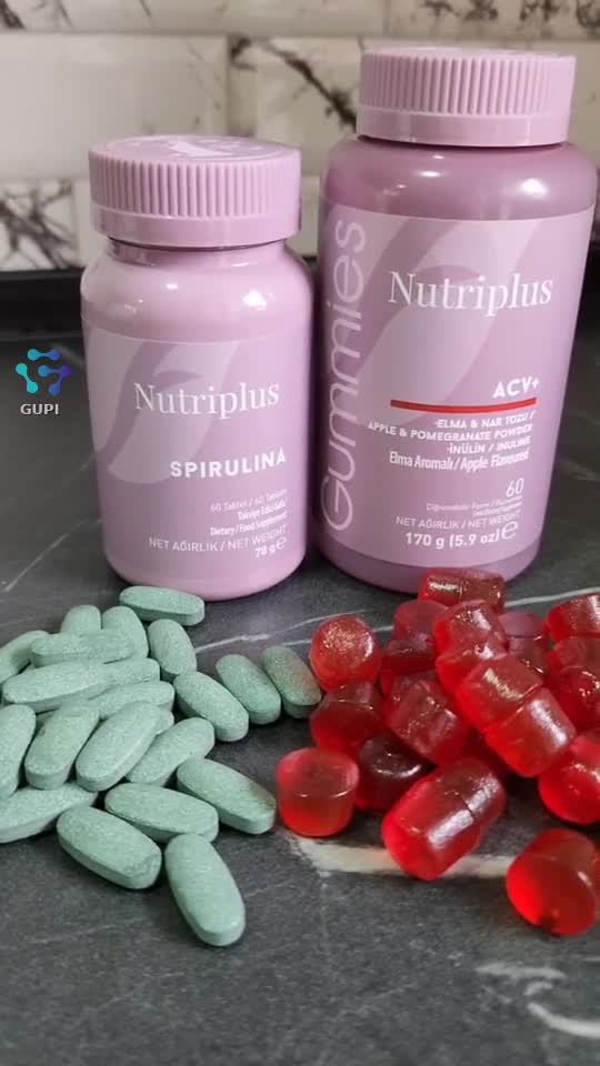 spirulina și jeleurile cu oțet de mere