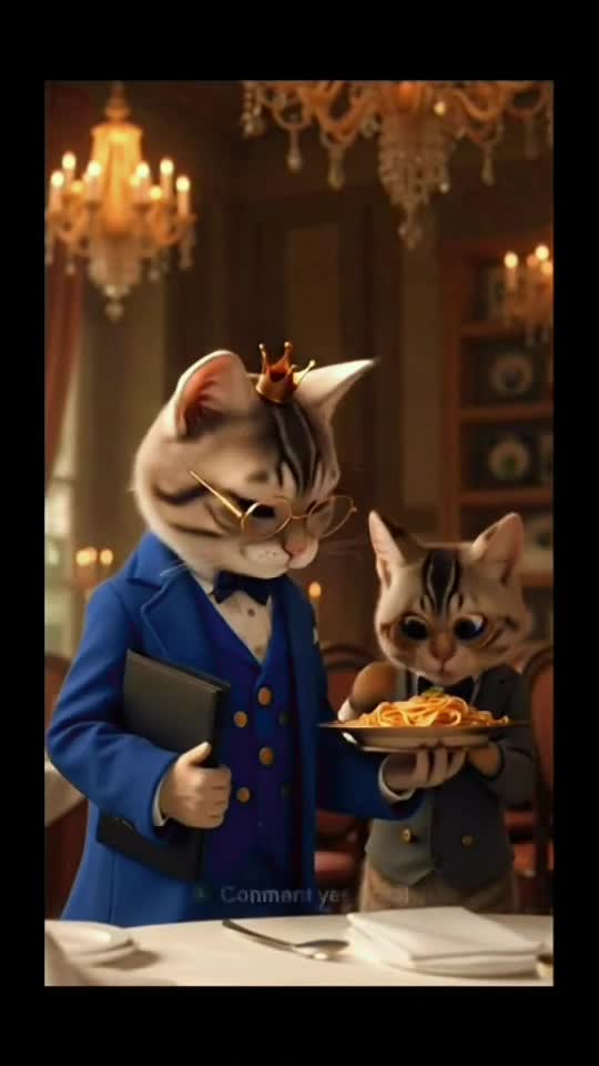 When Fine Dining Is Run by Royal Cats 👑🍝😸