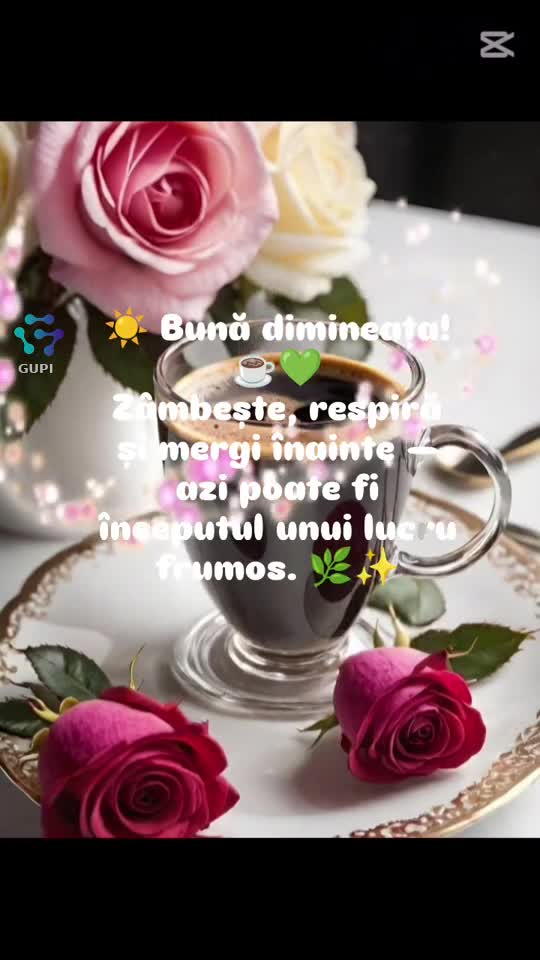 O dimineață frumoasă tuturor ☀️
Să aveți o zi în care să simțiți că lucrurile merg exact așa cum trebuie ✨