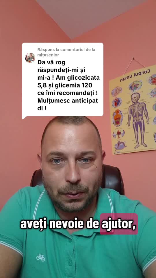 La o glicata de 5.8 cu glicemia de 120 recomand o intervenție nutrițională printr-un plan alimentar adaptat nevoilor și metabolismului