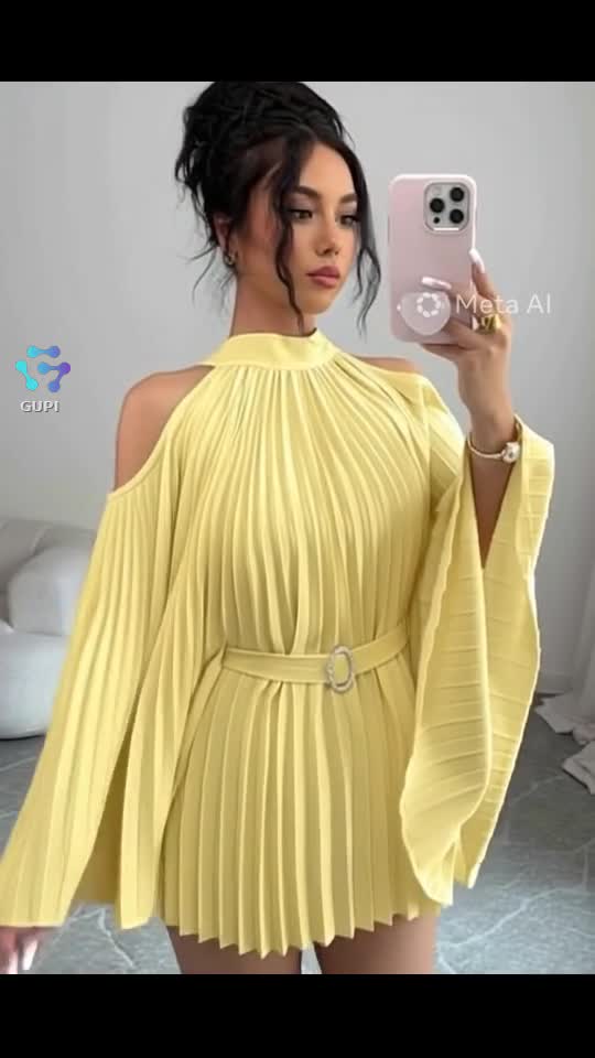 SHEIN Elenzya Bluză elegantă pentru femei, cu talie înaltă, midi, cu mâneci evazate, stil Vacation
Am descoperit produse uimitoare pe SHEIN.com, vino