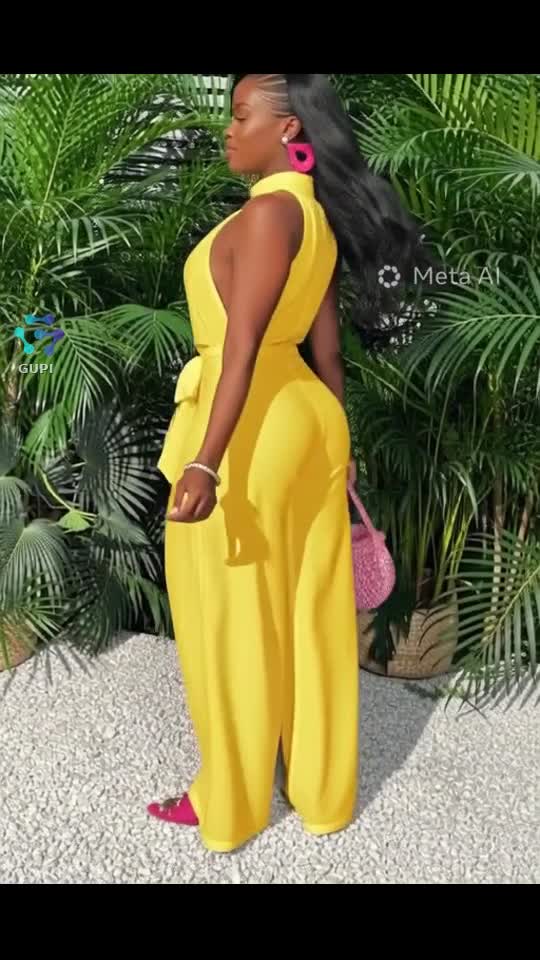 Slaydiva Salopetă Verde Cu Gât Înalt Cu Picior Despicat Cu Buzunare, Stil Vacanță
Am descoperit produse uimitoare pe SHEIN.com, vino să le vezi!
https