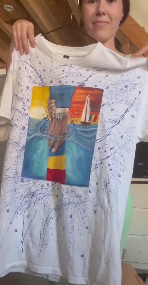 tricou pictat manual