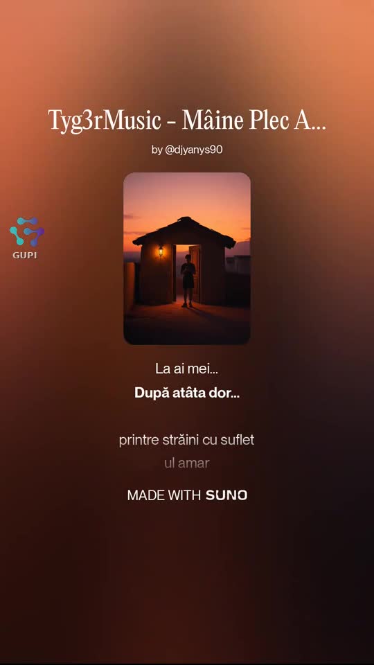 Tyg3rMusic - Mâine Plec Acasă 🥺🇷🇴
