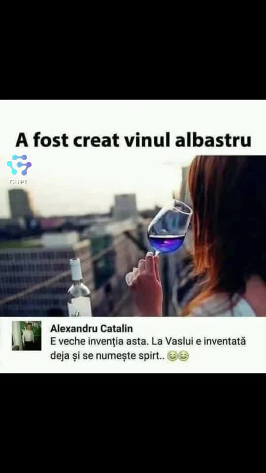 a fost creat vinul albastru...😁