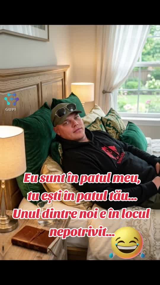eu în patul meu,tu în patul tău...😁😁😁