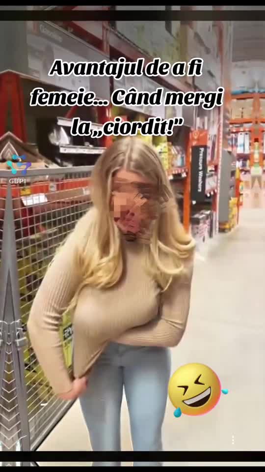 avantajul femeilor... când merg la ciordit...🤣🤣🤣
