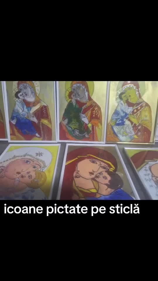 icoane pictate pe sticla