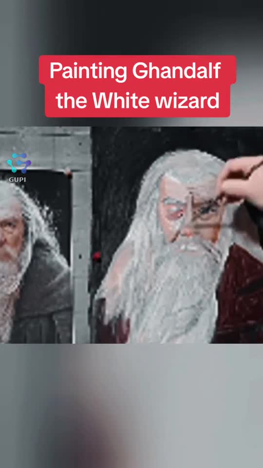 Portret realist Ghandalf, vrajitorul alb din Stapanul Inelelor
