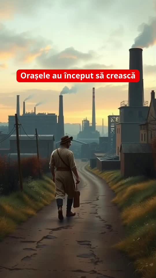 De la abur la fabrici – Revoluția Industrială a transformat lumea! O epocă de invenții, schimbări sociale și orașe în expansiune.