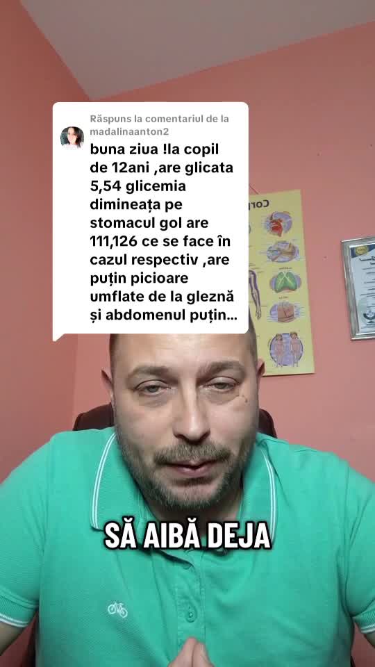 Glicemia, la un copil de 12 ani, dimineața pe stomacul gol este 111 și 126, picioarele umflate la glezne nu este deloc în regulă