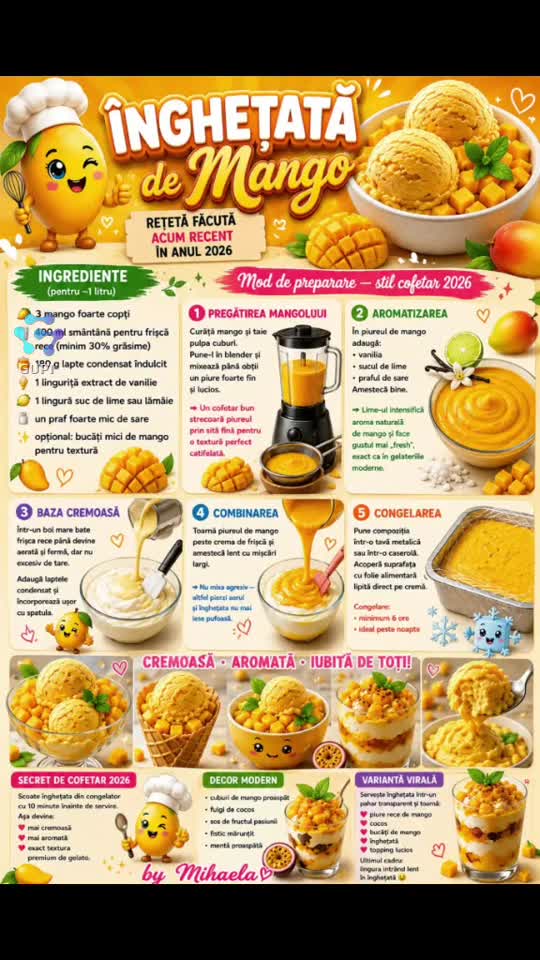 înghețată cu mango nu poți rata așa ceva. tu ai incercat vreodată?