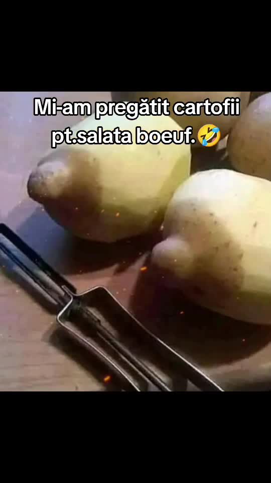 Mi-am pregătit cartofii pt salata boeuf.🤣