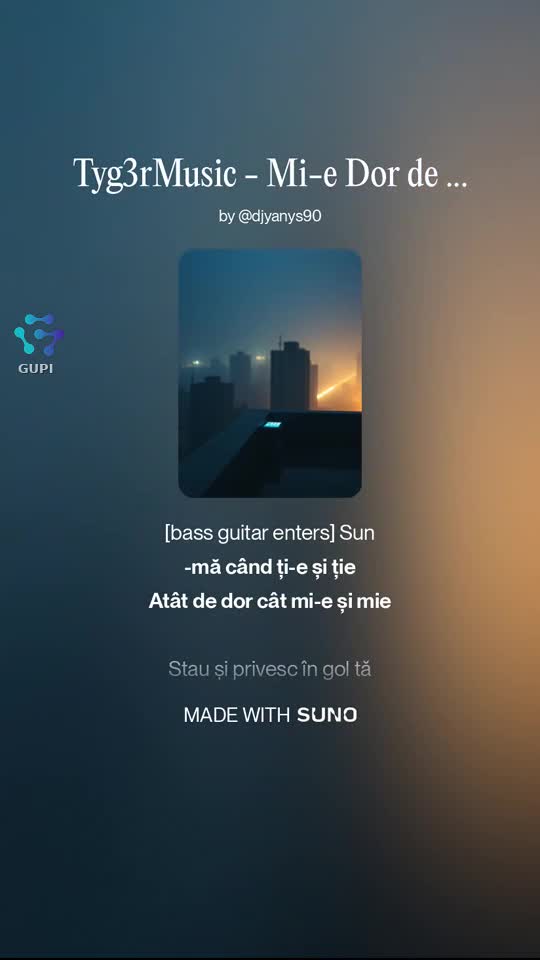 Tyg3rMusic - Mi-e Dor de tine