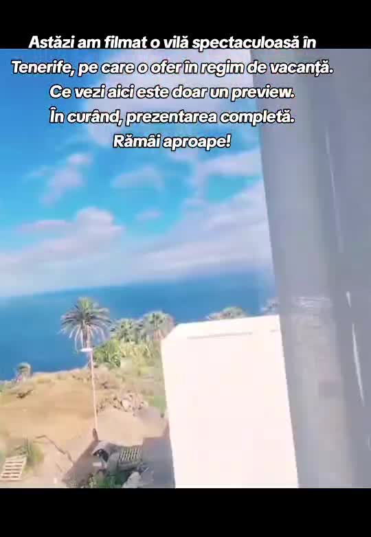 Astăzi am filmat o vilă de vis, Vila Karina una dintre cele 350 de proprietăți de vacanță pe care vi le ofer în Tenerife.