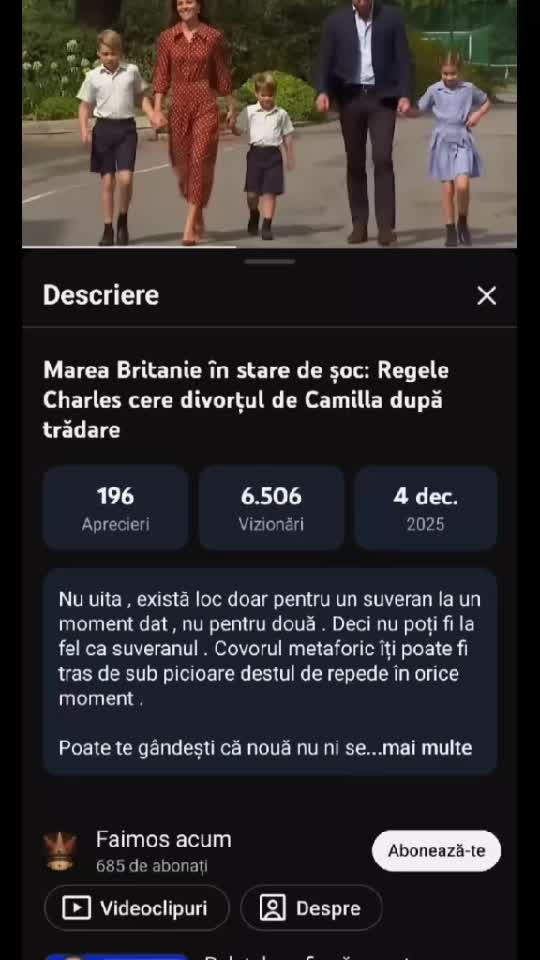 REGELE CHARLES 3 DIVORȚEAZĂ DE CAMILA .
