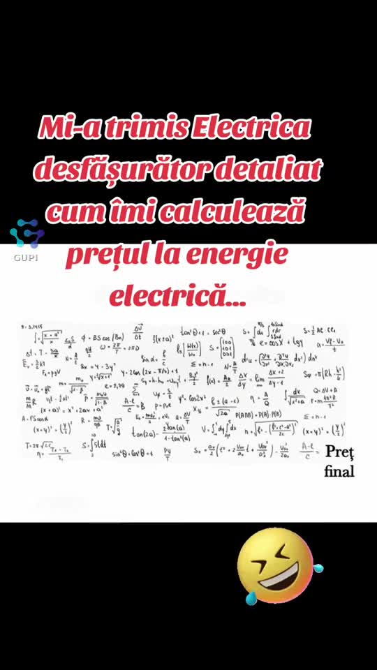desfășurător detaliat la factura de la curentul electric...😁😁😁