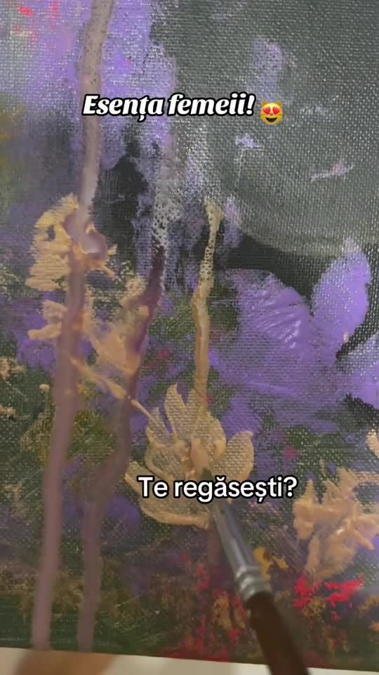 rapsodie feminină pictură acrilică 100/85