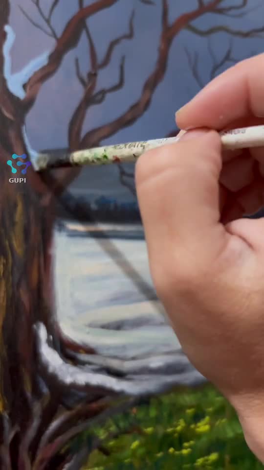 cum am pictat cele 4 anotimpuri intr un singur tablou 🖼️ realizat pe comandă