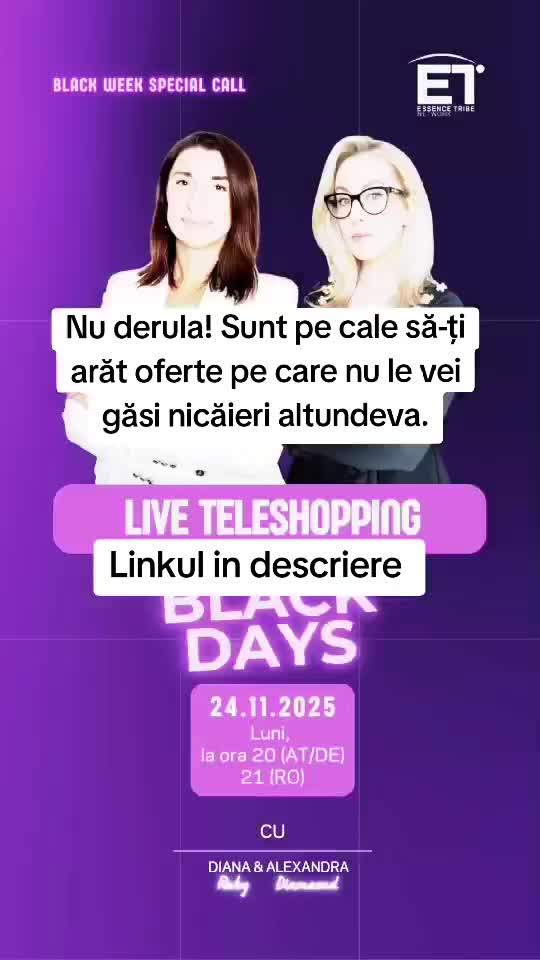 Nu rata ofertele secrete arătate doar în timpul acestei transmisiuni live!

Intra  PE Link : 
https://youtube.com/live/J1hIx6rQA6g?feature=share