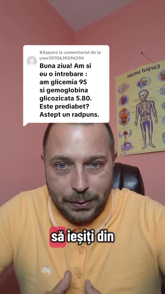 Glicemia 95 cu Hemoglobina Glicozilată 5.8 este prediabet