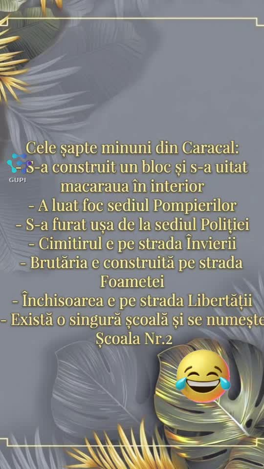 cele 7 minuni din Caracal...😁😂😁