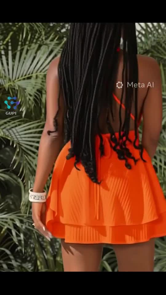 Slaydiva Bretele duble de vacanță ocazională de primăvară și vară, design cu bretele pentru gât, spate mare deschis, tiv cu mai multe straturi, pantal