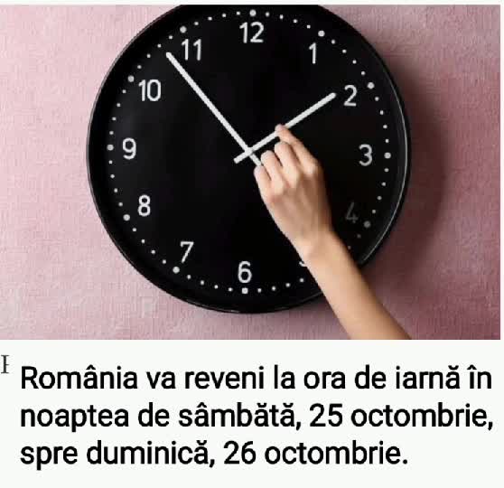 25/26 Revenim la ora de iarnă.