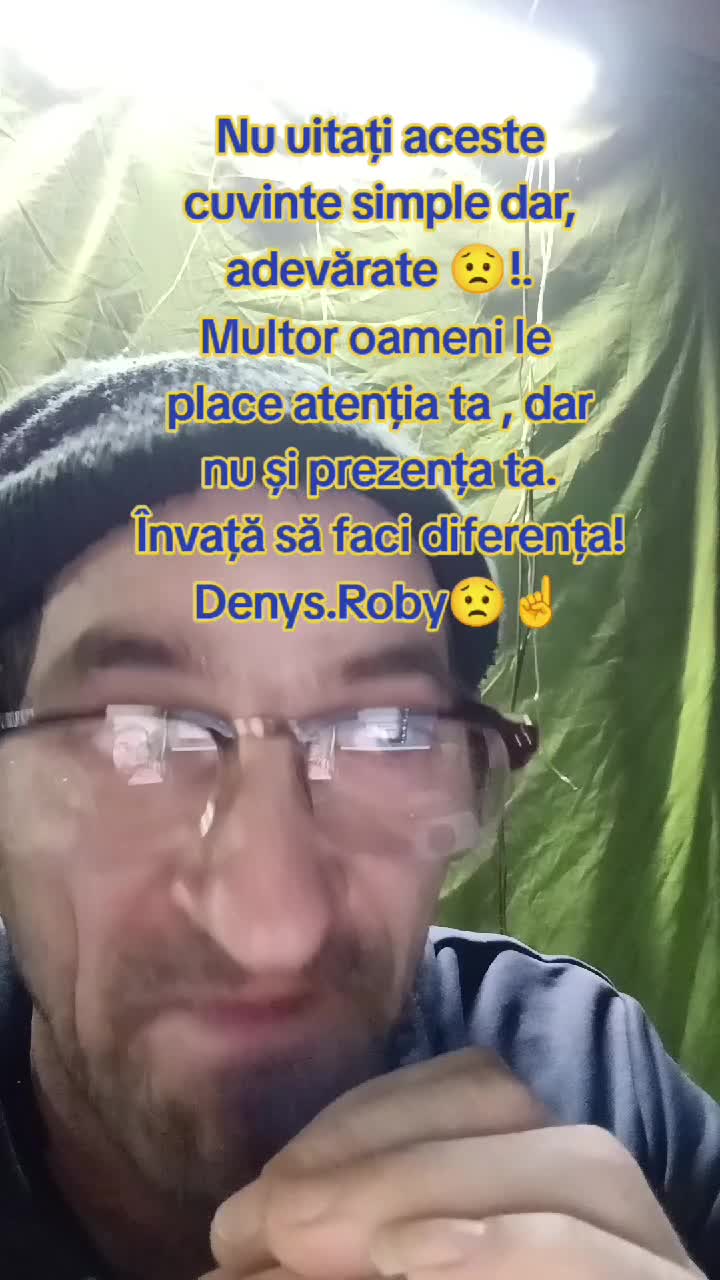 Nu uitați aceste cuvinte simple dar adevărate 😟Multor oameni le place atenția ta,dar nu și prezența ta Învață să faci diferența!Om Al Străzii Denys.Ro