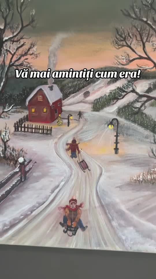 vis de iarnă pictura acrilică 50/40