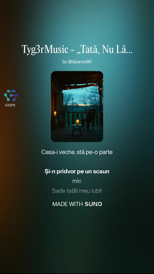 Tyg3rMusic - „Tată, Nu Lăsa Casa Să Moară”