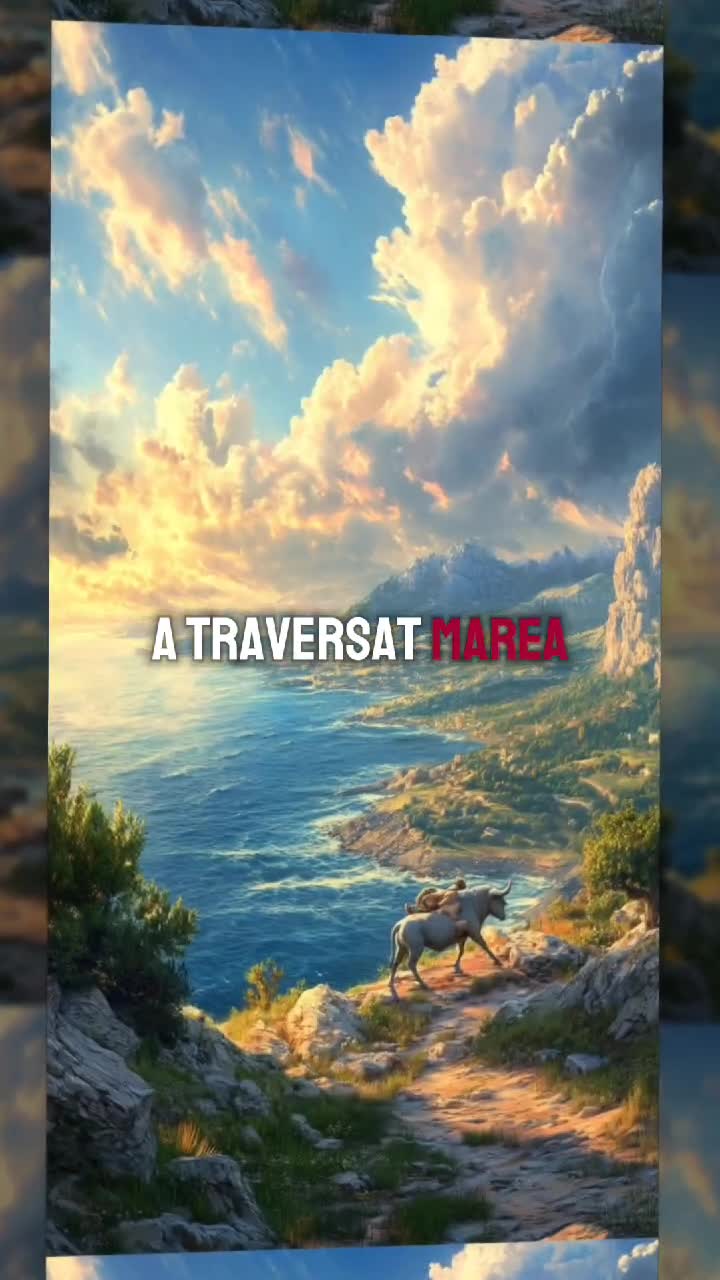 Zeus a devenit taur – Mitul răpirii Europei. Explorează povestea fascinantă a transformării zeului suprem și a legendei care a inspirat un continent.