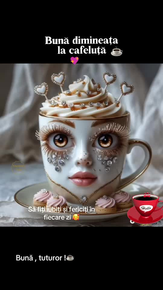 Bună dimineața, lume !🌞☕️😘