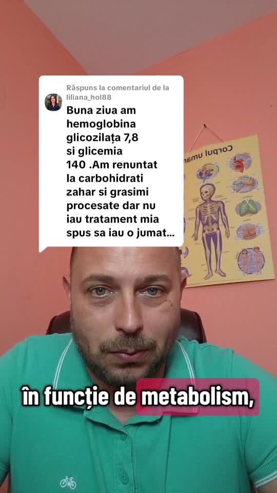 La o glicata de 7.8 si glicemia 140 recomand intervenție nutrițională printr-un plan alimentar adaptat nevoilor și metabolismului
