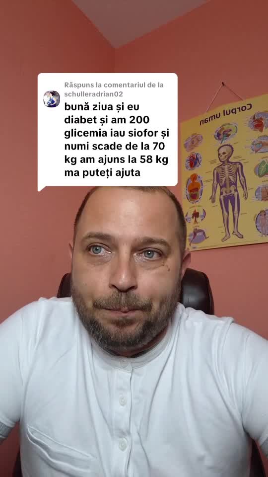 A ajuns la 58kg si tot are glicemia 200