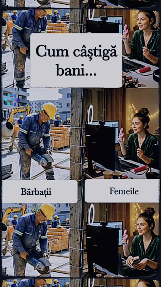 cum câștigă bani bărbații și femeile...😁😁😁